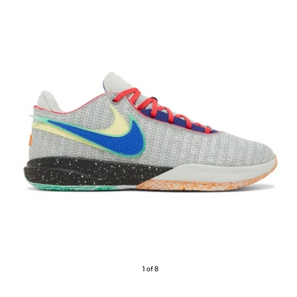 Nike LeBron 20 XX Nike Lifer Grey Blue Red‎ Basketball Shoes Sneakers Size 8